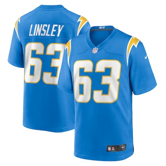 mens nike corey linsley powder blue los angeles chargers gam